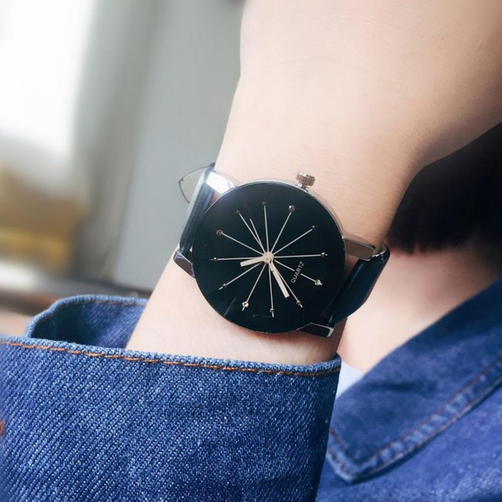 ⌚️NEW⌚️ Unisex Wristwatch Leather Quartz Watch - Picture 5 of 8